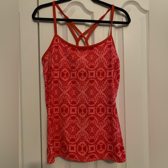 Athleta Tops - Athleta Red Patterned Sports Tank Top